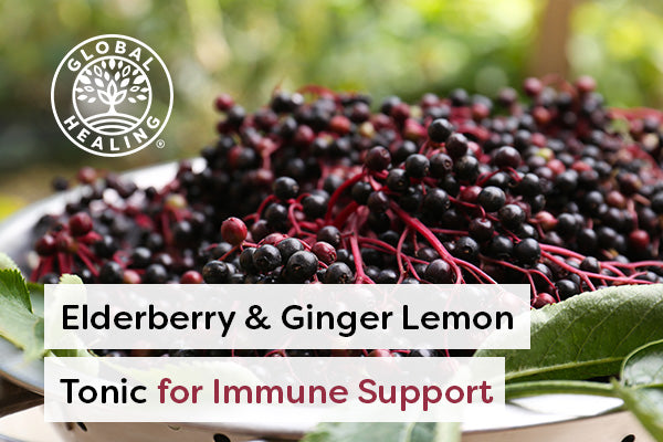 Elderberry & Ginger Lemon Tonic for Immune Support